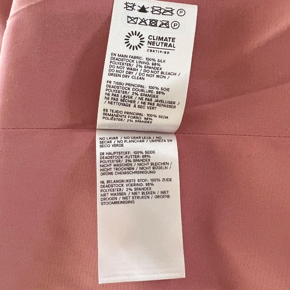 Reformation Lya Pink Silk Dress Size 4 - Picture 15 of 16